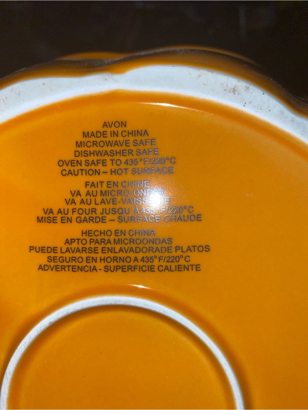 Avon Orange Ceramic Pumpkin Covered Dish - Picture 2 of 6